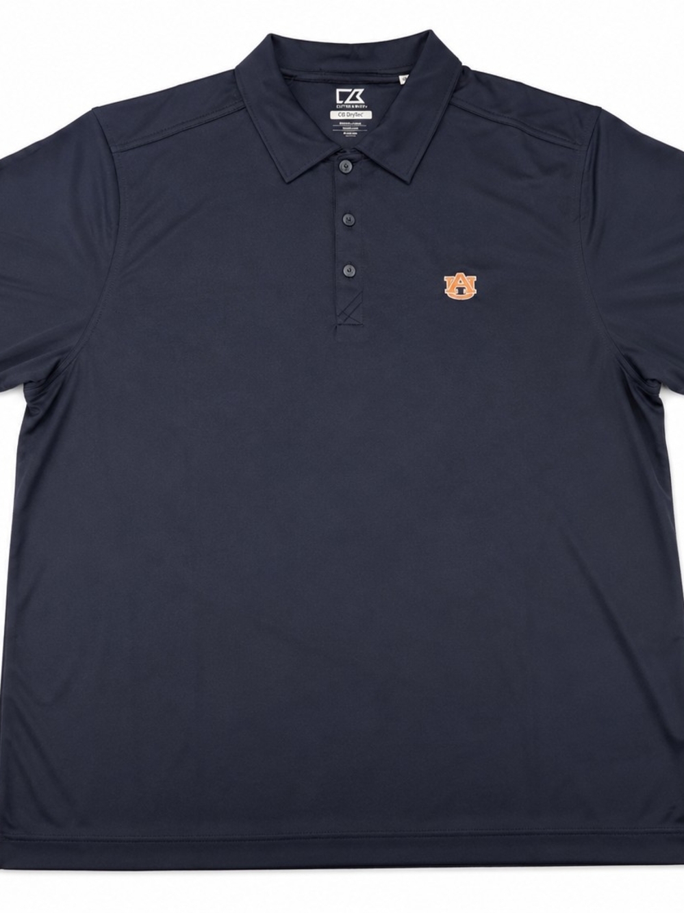 Cutter & Buck - Auburn University Men's Navy Polo with Orange Auburn Patch